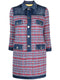 minivestido vaquero de tweed con paneles